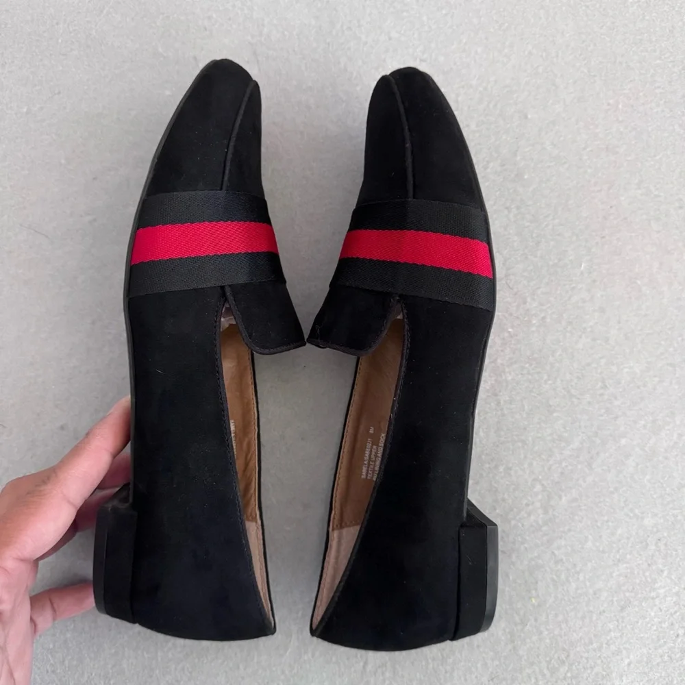 Madden Girl Black Tailored Loafer Flats - Picture 3 of 9